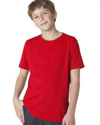 Next Level Apparel 3310 Youth Boys Cotton Crew - Red - HIT a Double