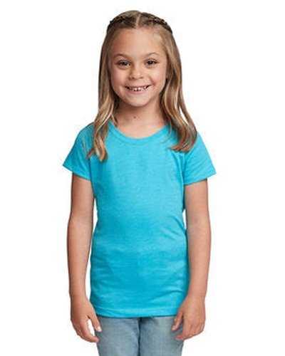 Next Level Apparel 3712 Youth Princess CVC T-Shirt - Bondi Blue - HIT a Double
