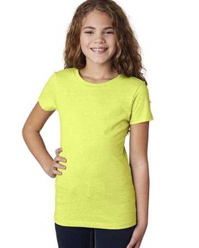 Next Level Apparel 3712 Youth Princess CVC T-Shirt - Neon Yellow - HIT a Double