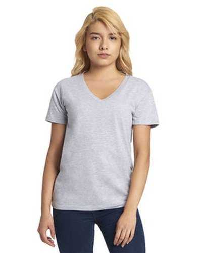 Next Level Apparel 3940 Ladies' Relaxed V-Neck T-Shirt - Heather Gray - HIT a Double