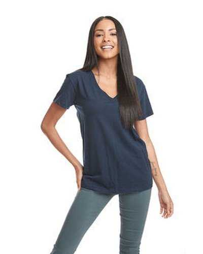 Next Level Apparel 3940 Ladies' Relaxed V-Neck T-Shirt - Midnight Navy - HIT a Double