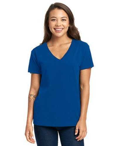 Next Level Apparel 3940 Ladies' Relaxed V-Neck T-Shirt - Royal - HIT a Double