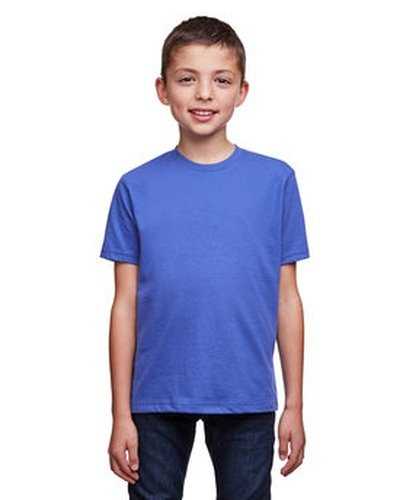 Next Level Apparel 4212 Youth Eco Performance Crewneck T-Shirt - Heather Sapphire - HIT a Double