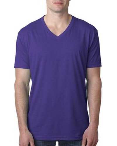 Next Level Apparel 6240 Men&#39;s CVC V-Neck T-Shirt - Purple Rush - HIT a Double