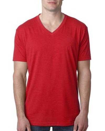 Next Level Apparel 6240 Men&#39;s CVC V-Neck T-Shirt - Red - HIT a Double