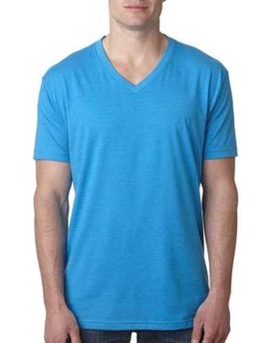 Next Level Apparel 6240 Men&#39;s CVC V-Neck T-Shirt - Turquoise - HIT a Double
