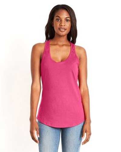 Next Level Apparel 6338 Ladies' Gathered Racerback Tank - Hot Pink - HIT a Double