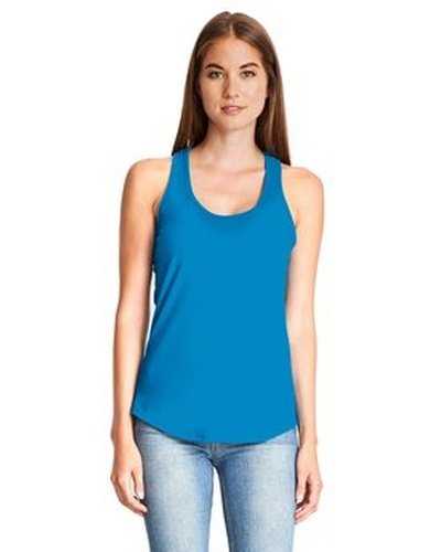 Next Level Apparel 6338 Ladies&#39; Gathered Racerback Tank - Turquoise - HIT a Double