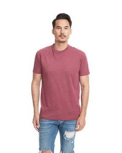 Next Level Apparel 6410 Men's Sueded Crew - Heather Maroon - HIT a Double