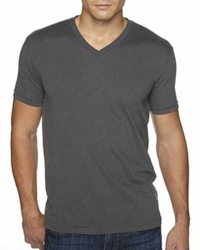 Next Level Apparel 6440 Men&#39;s Sueded V-Neck T-Shirt - Heavy Metal - HIT a Double