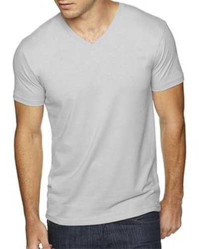 Next Level Apparel 6440 Men&#39;s Sueded V-Neck T-Shirt - Ligheather Grayray - HIT a Double