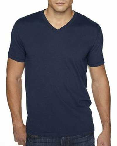 Next Level Apparel 6440 Men&#39;s Sueded V-Neck T-Shirt - Midnight Navy - HIT a Double
