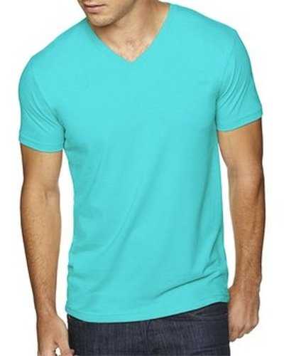 Next Level Apparel 6440 Men&#39;s Sueded V-Neck T-Shirt - Tahiti Blue - HIT a Double