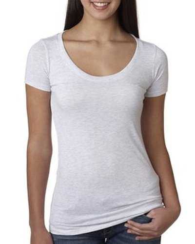 Next Level Apparel 6730 Ladies' Triblend Scoop - Heather White - HIT a Double