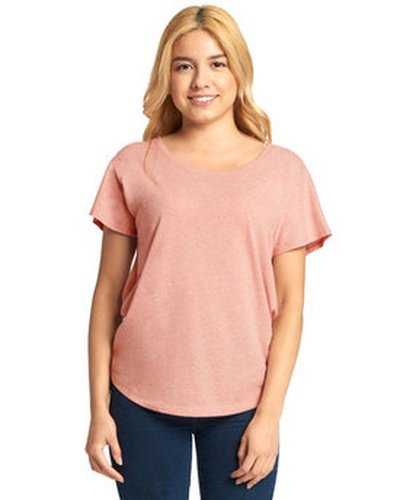 Next Level Apparel 6760 Ladies&#39; Triblend Dolman T-Shirt - Desert Pink - HIT a Double