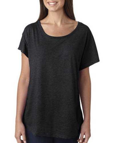 Next Level Apparel 6760 Ladies&#39; Triblend Dolman T-Shirt - Vintage Black - HIT a Double