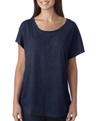 Next Level Apparel 6760 Ladies' Triblend Dolman T-Shirt - Vintage Navy - HIT a Double
