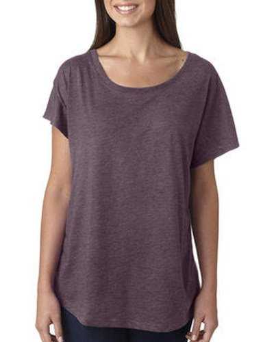 Next Level Apparel 6760 Ladies&#39; Triblend Dolman T-Shirt - Vintage Purple - HIT a Double