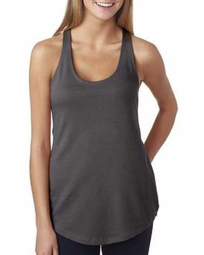 Next Level Apparel 6933 Ladies' French Terry RacerbackTank - Dark Gray - HIT a Double