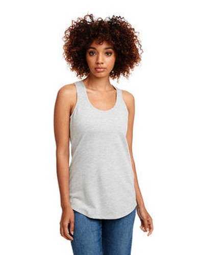 Next Level Apparel 6933 Ladies&#39; French Terry RacerbackTank - Heather Gray - HIT a Double