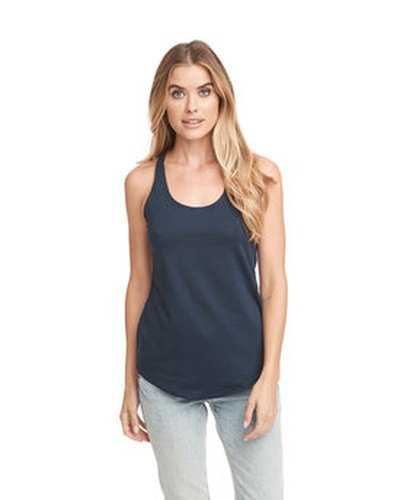 Next Level Apparel 6933 Ladies' French Terry RacerbackTank - Midnight Navy - HIT a Double