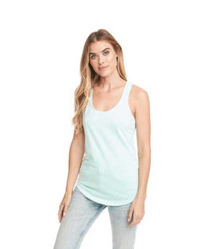Next Level Apparel 6933 Ladies' French Terry RacerbackTank - Mint - HIT a Double