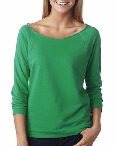 Next Level Apparel 6951 Ladies' French Terry 3/4 Sleeve Raglan - Enavy - HIT a Double