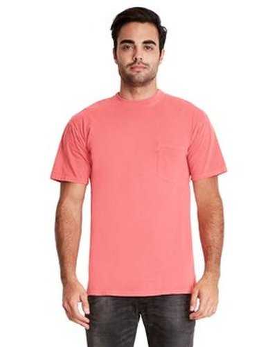 Next Level Apparel 7415 Adult Inspired Dye Crew with Pocket - Guava - HIT a Double