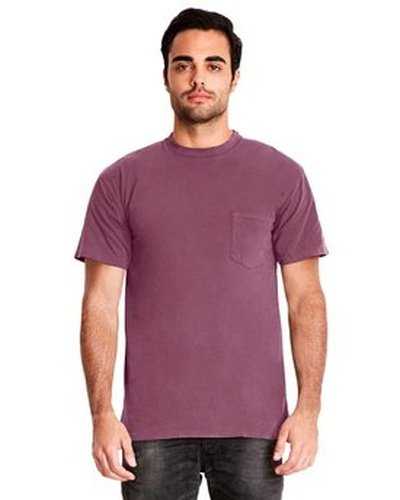 Next Level Apparel 7415 Adult Inspired Dye Crew with Pocket - Shiraz - HIT a Double