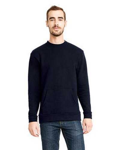 Next Level Apparel 9001 Unisex Santa Cruz Pocket Sweatshirt - Midnight Navy - HIT a Double