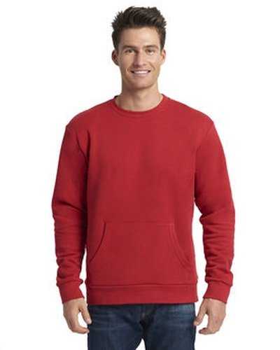 Next Level Apparel 9001 Unisex Santa Cruz Pocket Sweatshirt - Red - HIT a Double