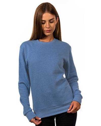 Next Level Apparel 9002NL Unisex Malibu Pullover Sweatshirt - Heather Bay Blue - HIT a Double