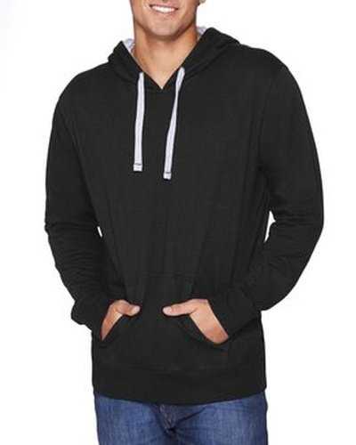 Next Level Apparel 9301 Unisex French Terry Pullover Hoodie - Black Heather Gray - HIT a Double