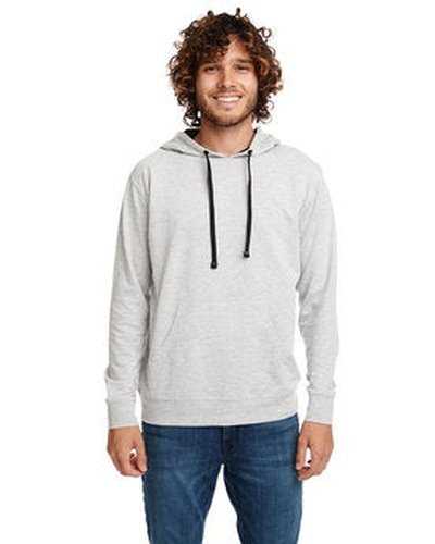 Next Level Apparel 9301 Unisex French Terry Pullover Hoodie - Heather Gray Black - HIT a Double