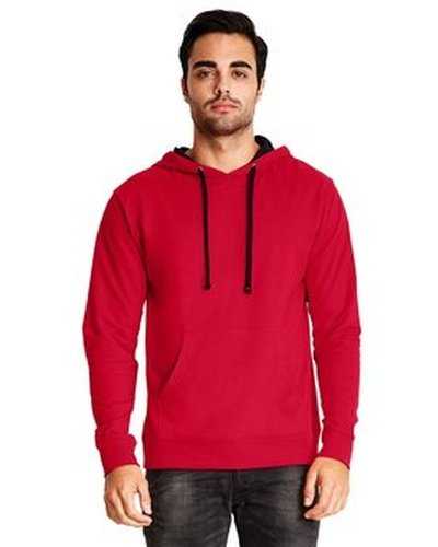Next Level Apparel 9301 Unisex French Terry Pullover Hoodie - Red Black - HIT a Double