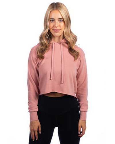 Next Level Apparel 9384 Ladies&#39; Cropped Pullover Hooded Sweatshirt - Desert Pink - HIT a Double