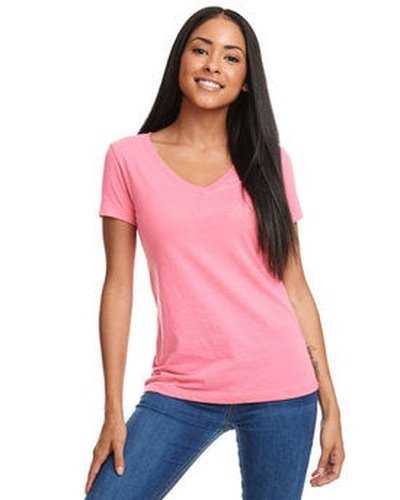 Next Level Apparel N1540 Ladies&#39; Ideal V - Hot Pink - HIT a Double
