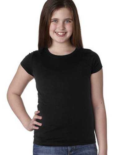 Next Level Apparel N3710 Youth Girls Princess T-Shirt - Black - HIT a Double