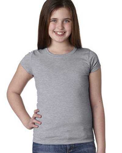 Next Level Apparel N3710 Youth Girls Princess T-Shirt - Heather Gray - HIT a Double