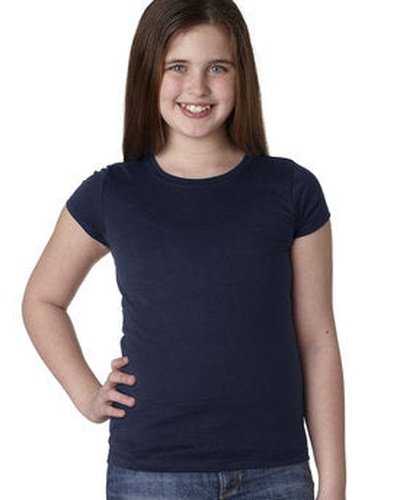 Next Level Apparel N3710 Youth Girls Princess T-Shirt - Midnight Navy - HIT a Double