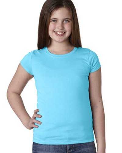 Next Level Apparel N3710 Youth Girls Princess T-Shirt - Tahiti Blue - HIT a Double
