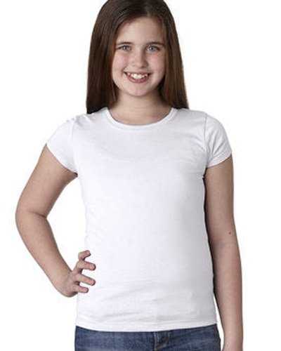 Next Level Apparel N3710 Youth Girls Princess T-Shirt - White - HIT a Double