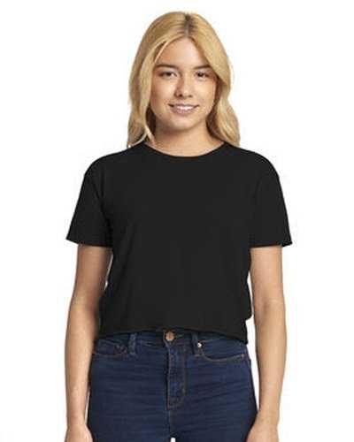 Next Level Apparel N5080 Ladies' Festival Cali Crop T-Shirt - Black - HIT a Double