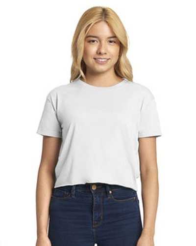 Next Level Apparel N5080 Ladies' Festival Cali Crop T-Shirt - White - HIT a Double