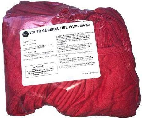 Next Level M101 Youth Face Mask Pkg 48 - Heather Red - HIT a Double