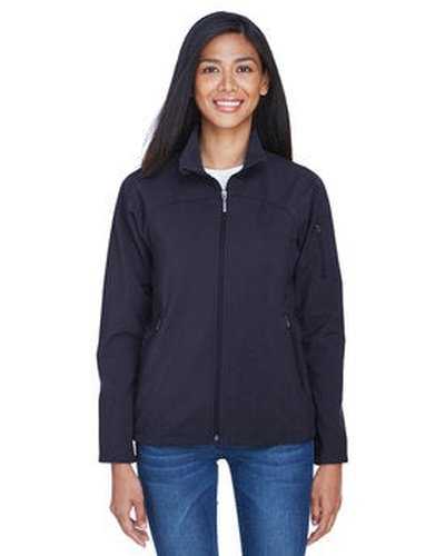North End 78034 Ladies&#39; Three-Layer Fleece Bonded Performance Soft Shell Jacket - Midnight Navy - HIT a Double
