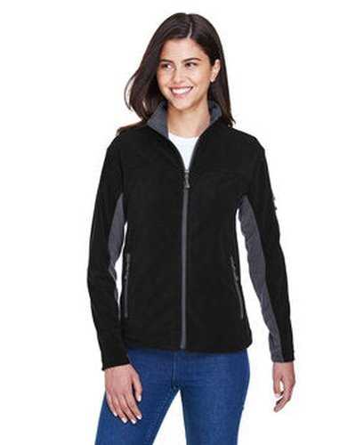 North End 78048 Ladies&#39; Microfleece Jacket - Black - HIT a Double