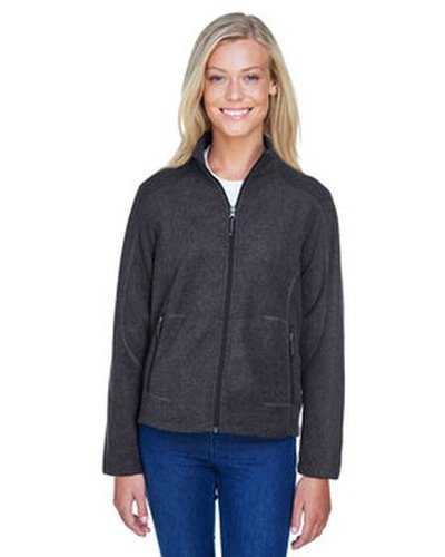 North End 78172 Ladies&#39; Voyage Fleece Jacket - Heather Charcoal - HIT a Double