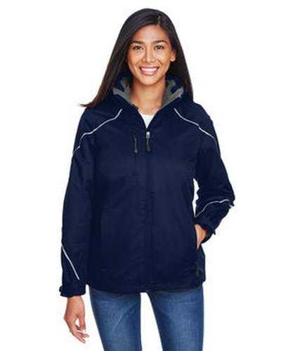 North End 78196 Ladies&#39; Angle 3-In-1 Jacket with Bonded Fleece Liner - Night - HIT a Double