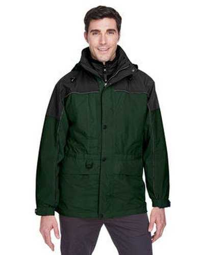 North End 88006 Adult 3-In-1 Two-Tone Parka - Alpine Green - HIT a Double